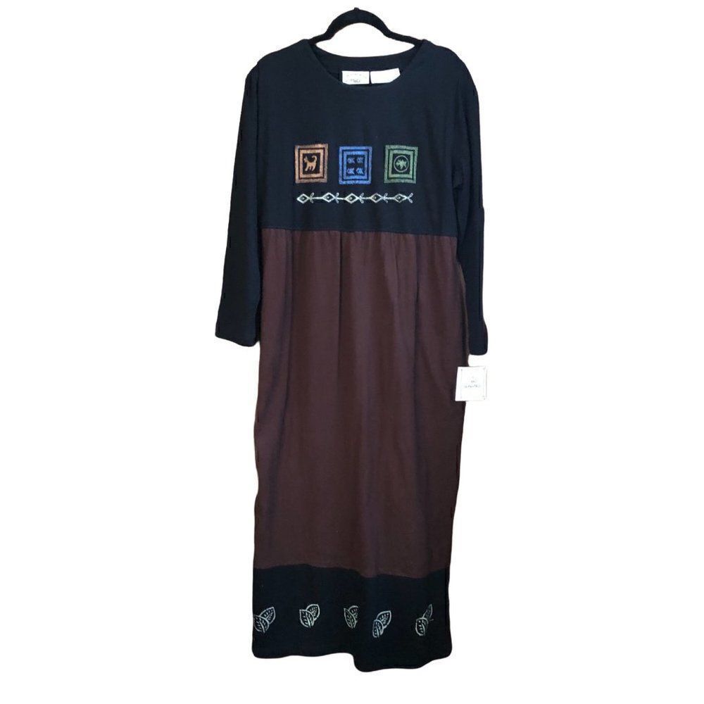 Vintage Country Wear Casual Hippie Maxi Dress by Lonnie Star 2000 Medium